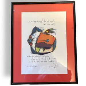 Brian Andreas Signed Print, Matted Framed "Almost New Age" 2002